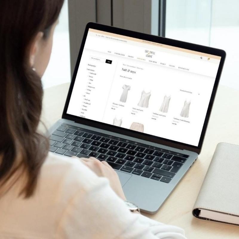 E-handel, webshop via woocommerce